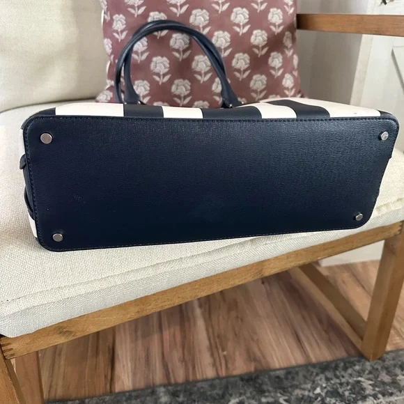 Kate Spade Navy and Cream Striped Purse - Picture 5 of 11